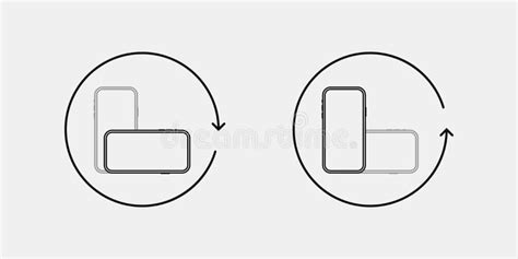 Girar Icono Aislado De Smartphones Símbolo De Rotación Del Dispositivo