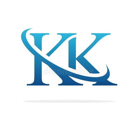 creative kk logo icon design stock vector illustration  blue full