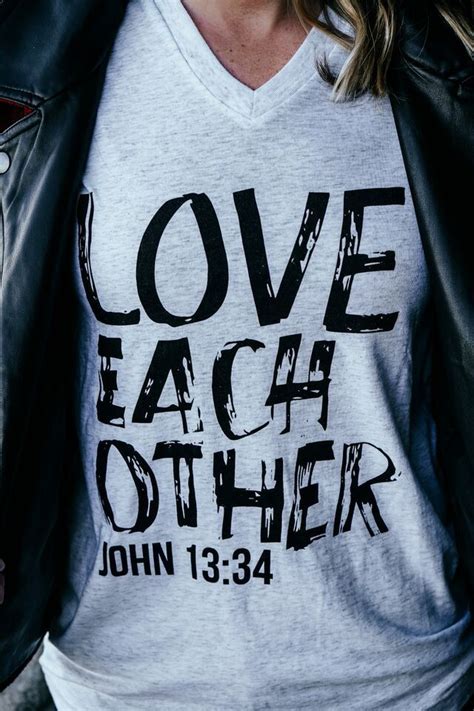 Love Each Other Unisex Triblend V Neck Christian Womens Scripture T