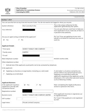 Fillable Online Horizon22 Premises License Application Premises