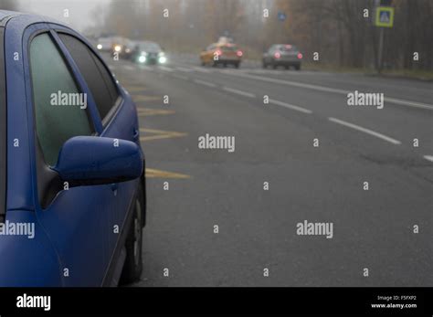 traffic  fog stock photo alamy