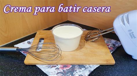 Como Hacer CREMA PARA BATIR O NATA PARA MONTAR CASERA Paso A Paso