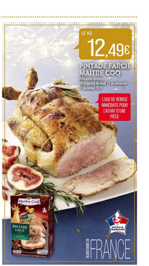 Offre Pintade Farcie Ma Tre Coq Chez Match