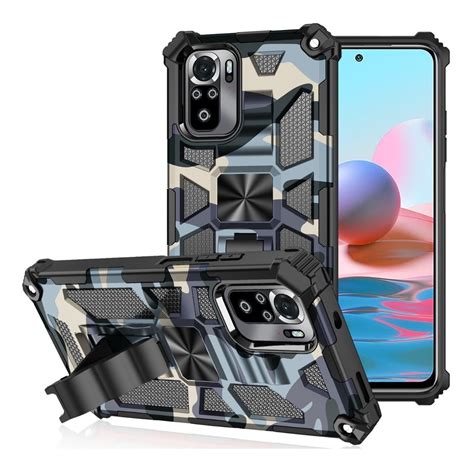 Funda Uso Rudo Xiaomi Redmi Note 10 Mica Vidrio Templado 9h Mercado