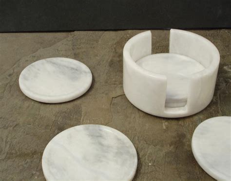 Cloud Marble Stone Drink Coasters