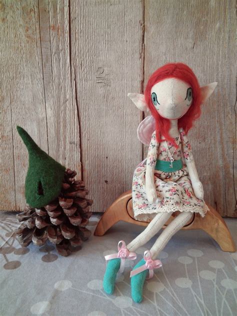 Two Handmade Elf Dolls Unique Fabric Doll Christmas Dolls Etsy