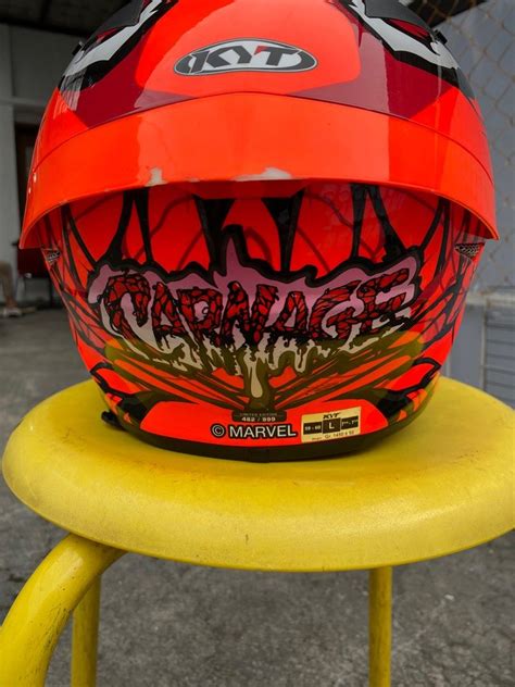 Helm Fullface Kyt Tt Course Marvel Carnage Limited Edition Motor Di