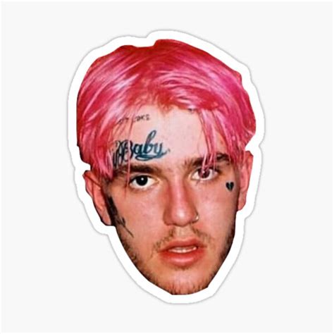 Lil Peep Hellboy Face Photo Sticker By Boogsbay Redbubble