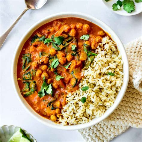 Chickpea Spinach Curry Easy