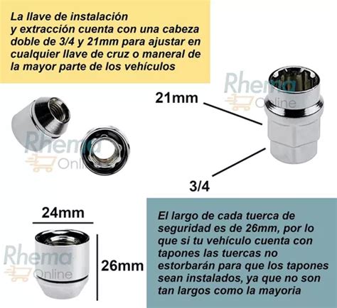 Jgo Birlos Tuercas De Seguridad Toyota Rav Cabeza Loca En Venta En