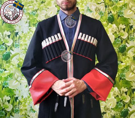 Black Chokha Cossack And Caucasus Traditional Coat Men S Etsy Canada