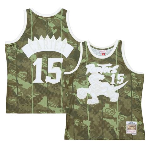 Men S Mitchell Ness Vince Carter Camo Toronto Raptors Hardwood