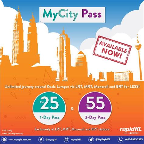 Rapidkl Introduces Rm15day Unlimited Ride Pass For Lrt Mrt Monorail And Brt Soyacincau