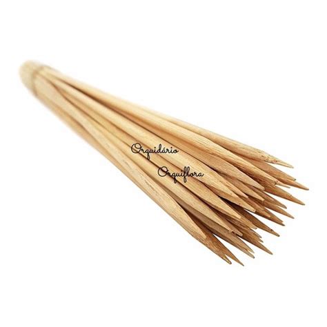 250 Espetinhos Vareta Palito Espetos De Bambu Churrasco Eco Friendly