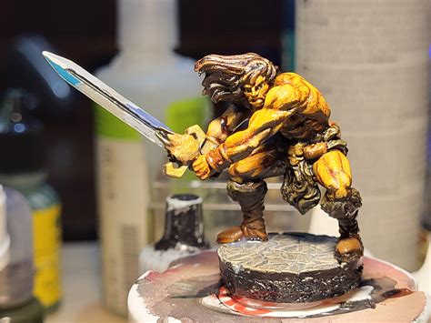 Painted this guy for our party's barbarian. : r/Pathfinder2e