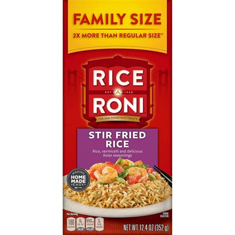 Rice-A-Roni Stir Fried Rice Mix, Family Size, 12.4 oz. Box - Walmart ...