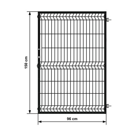 Furtka Ogrodzeniowa Panelowa 3D Czarna Ral9005 Wys 1 50 M Prawa