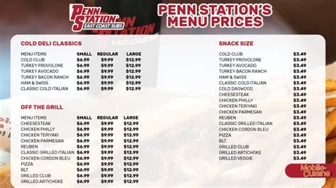 Penn Station Menu Prices BOGO Sub Offer 2024