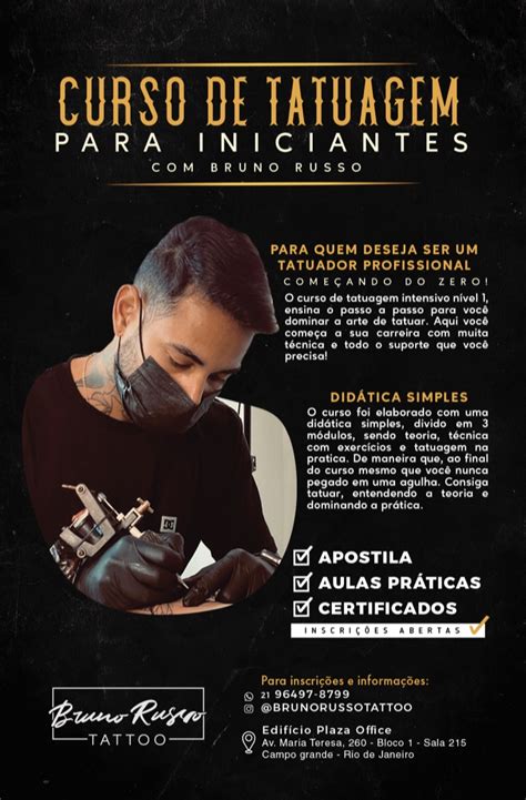 CURSO DE TATUAGEM PARA INICIANTES Bruno César Martins Russo Hotmart