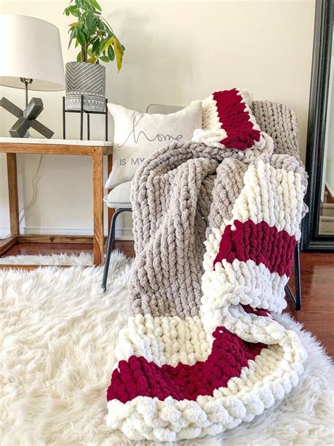 Handmade Soft Chunky Knit Blanket Etsy