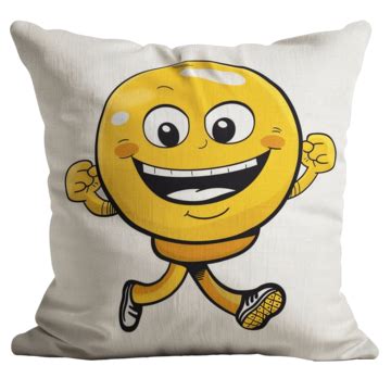 Throw Pillow Cartoon With Surprised Gesture, Cartoon, Mascot, Expression PNG Transparent Image ...