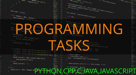 Do Programming Tasks In Python Cpp C Java Javascript By Muhammadadeel9a