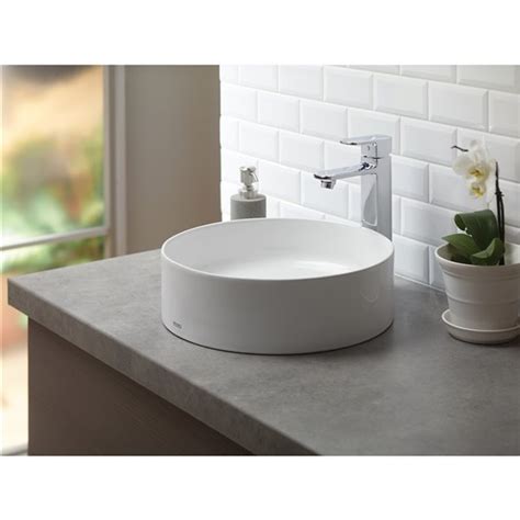 Toto Arvina Round Vessel Bathroom Sink 165 In Cotton White 1061450