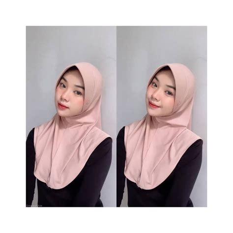 Jual Jilbab Bergo Hamidah Jersey Ped Jumbo L Hijab Hamidah Premium