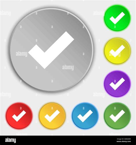 Check Mark Sign Icon Confirm Approved Symbol Symbols On Eight Flat