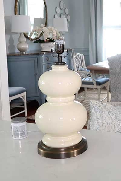 How To Paint A Ceramic Lamp ANY Color Porch Daydreamer