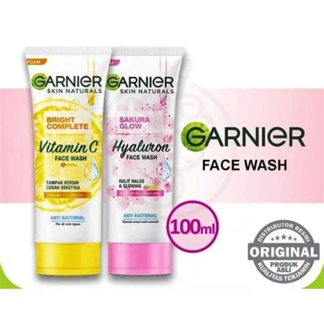 SERBA5000 Facial Wash GARNIER Lemon Sakura 100ml Sabun Cuci Muka