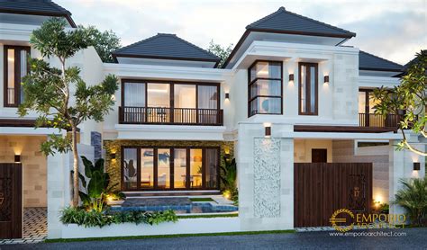 Desain Exterior 2 Kompleks Villa Style Villa Bali 2 Lantai Ibu Marina