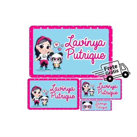Kit Etiqueta Escolar Luluca 85 Etiquetas Elo7