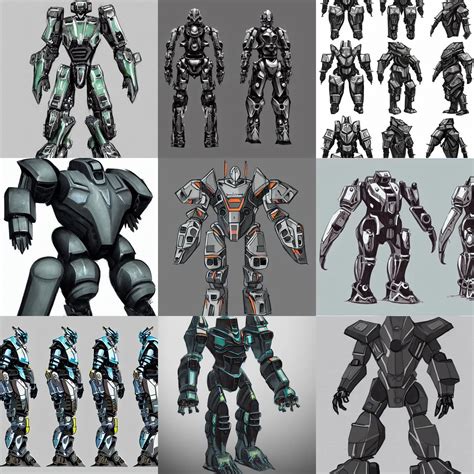 Concept Art Of A Big Humanoid Mech Armour Stable Diffusion Openart