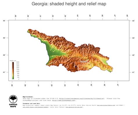 Topographical Map Of Georgia United States Map