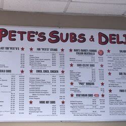 Petes Subs And Deli Photos Reviews Sandwiches Zion