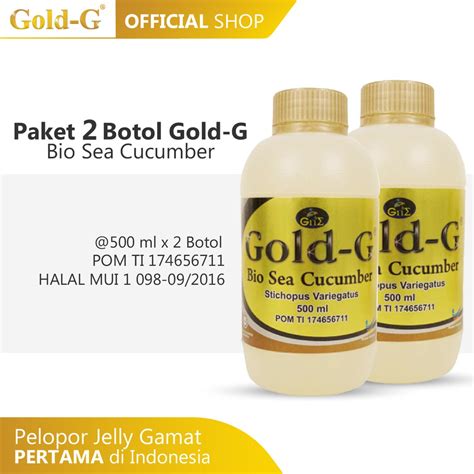 Jual Gold G Paket Combo 2 Botol Jelly Gamat Gold G Bio Sea Cucumber