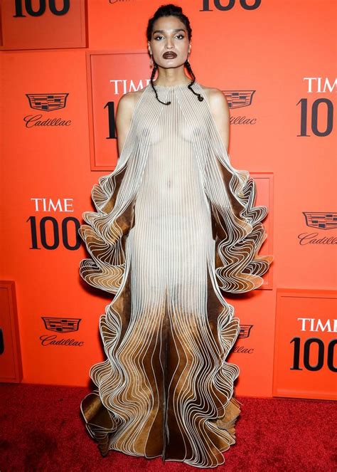 Indya Moore Nude Boobs In See Through Dress Scandal Planet