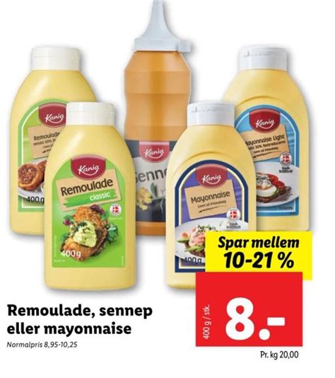 Remoulade Sennep Eller Mayonnaise Tilbud Hos Lidl