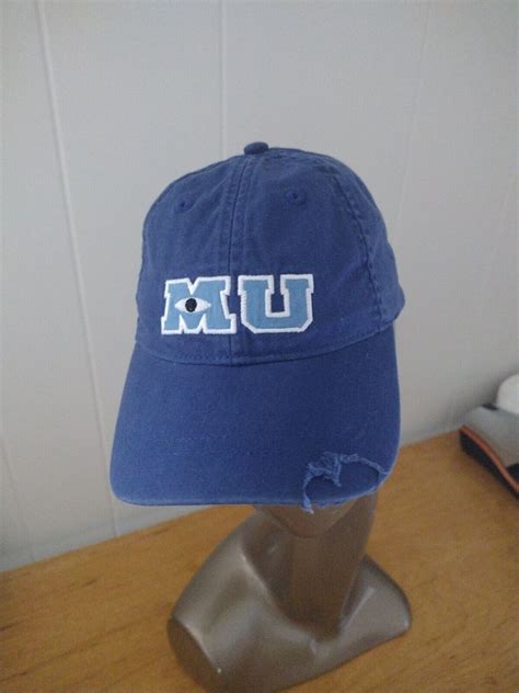 Disney Parks Pixar Monsters University Mu Stitched Blue Baseball Hat