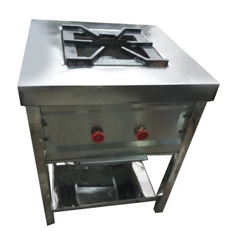 Stainless Steel Single Burner Cooking Range For Commercial Size