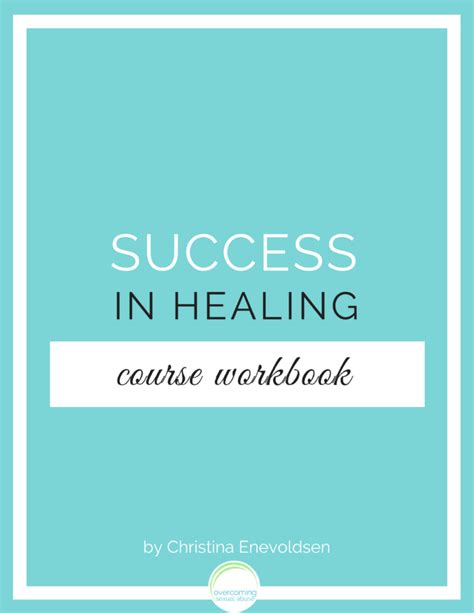 Success In Healing Workbook Cover Overcoming Sexual Abuse