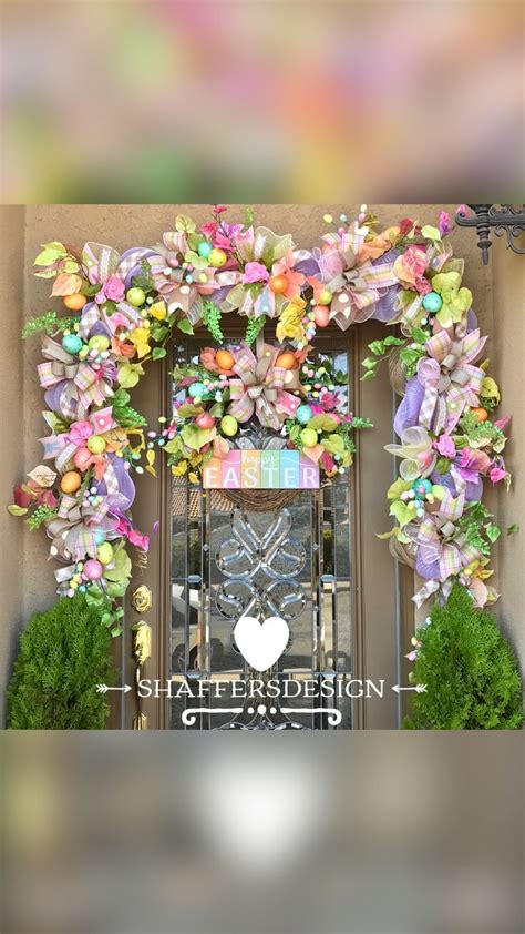 Easter Front Door Decor Easter Porch Decor Easter Door Decor Easter Wreaths