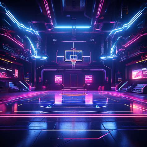 Futuristic Basketball Court By P Psi Playground