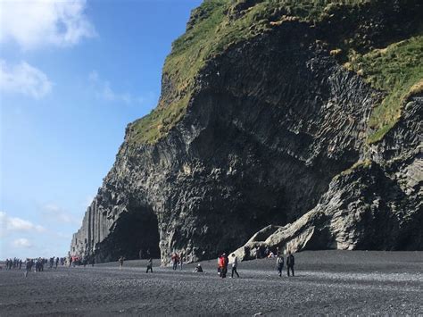 Basalt column cave in Iceland