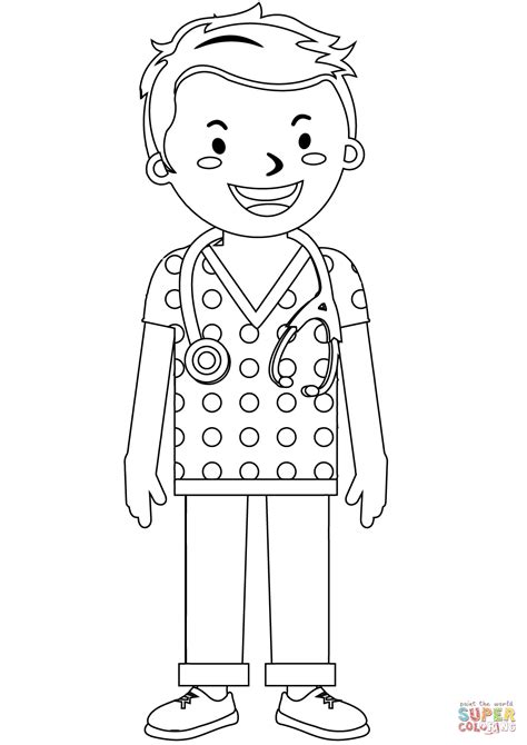 Male Nurse Coloring Page Free Printable Coloring Pages The Best Porn