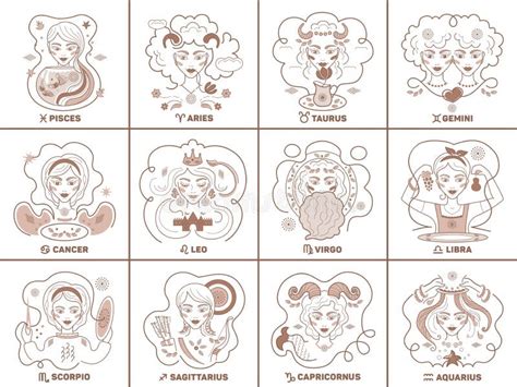 Women Zodiac Signs Stock Illustrations 468 Women Zodiac Signs Stock