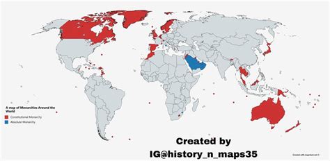 A Map of Monarchies Around The World : MapPorn