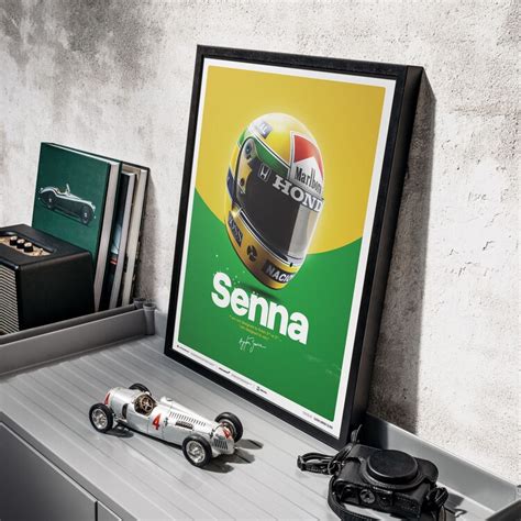 Art Print Ayrton Senna Helmet San Marino Gp 1988 Posters Wall