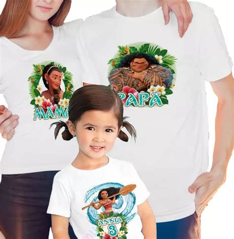 Moana Maui Kit Familiar De Playeras Personalizadas Fiesta Meses Sin